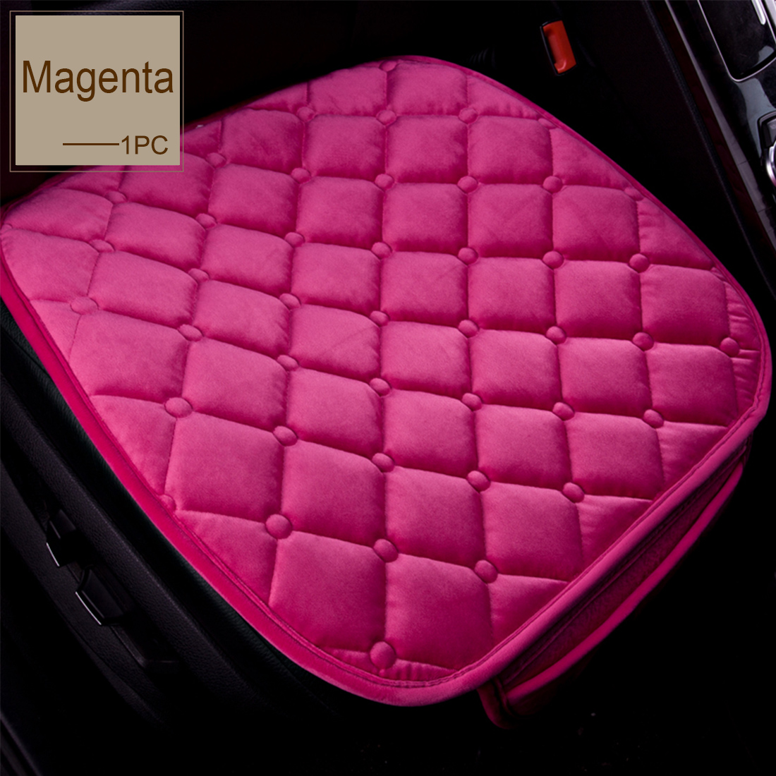 Dewtreetali Velvet Front Car Seat Cover Breathable Winter Seat Cushion Protector Auto Accessories Car styling Universal for Cars: Rose Red