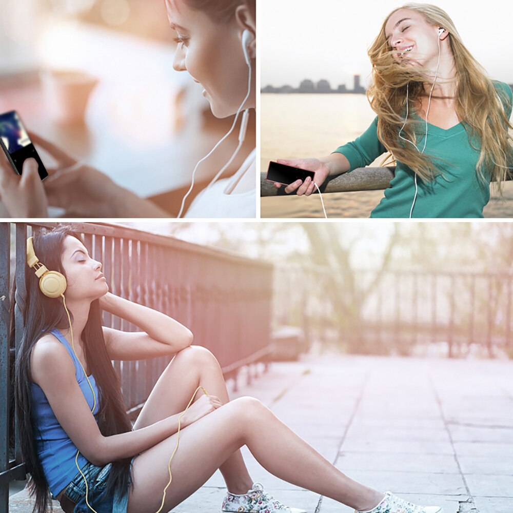 MP4 Player Portable Walkman FM Radio Recording Built-in Speaker with Bluetooth HiFi Metal Touch Key 2.4 Inch Tft Screen 8GB