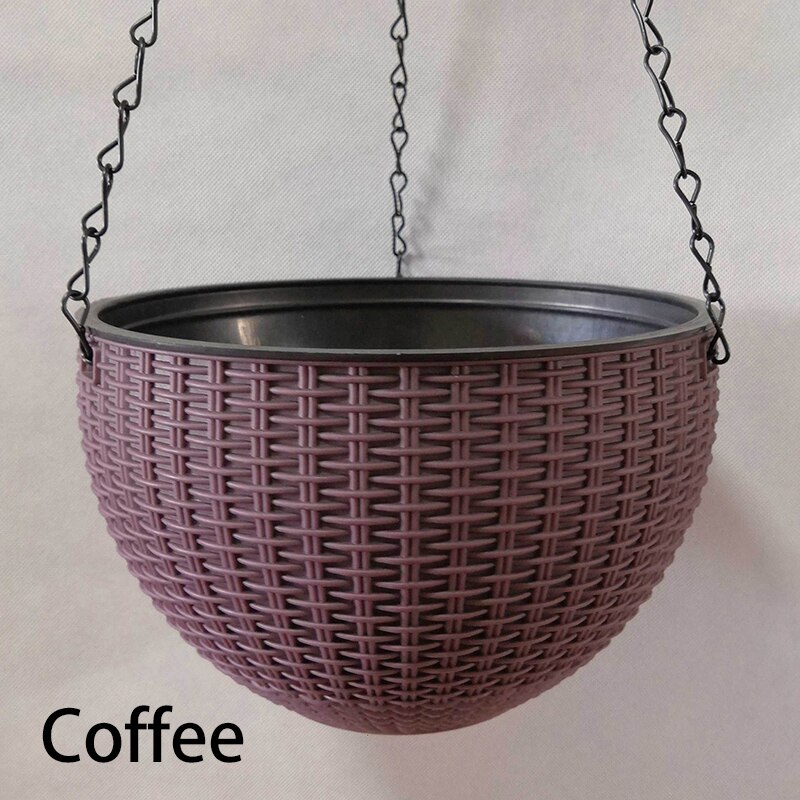 Macetas colgantes de resina para decoración de pared, cesta de flores para jardín, exterior, 1 ud.: D