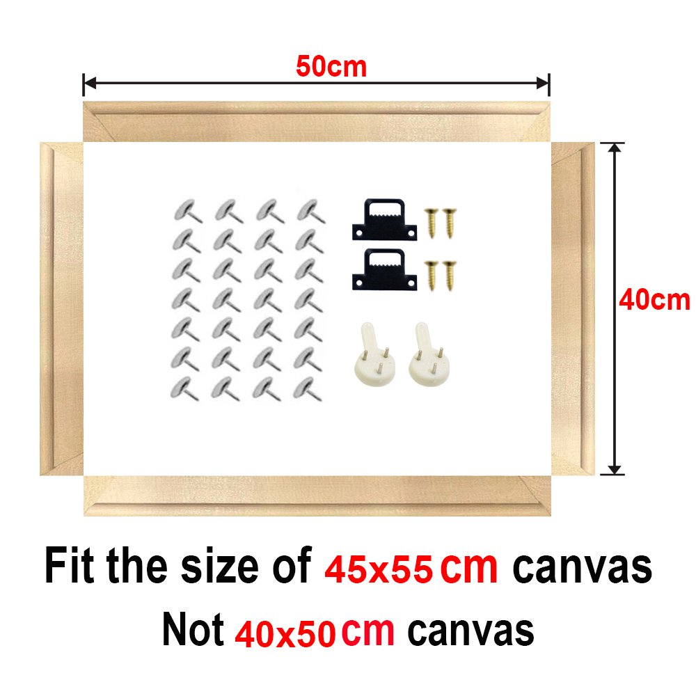30X40 40X50 50X70 60X90 Canvas Frame Houten Frames Houten Foto Olieverf canvas Diamant Schilderij Frames Canvas Houten Muur: width 40cm