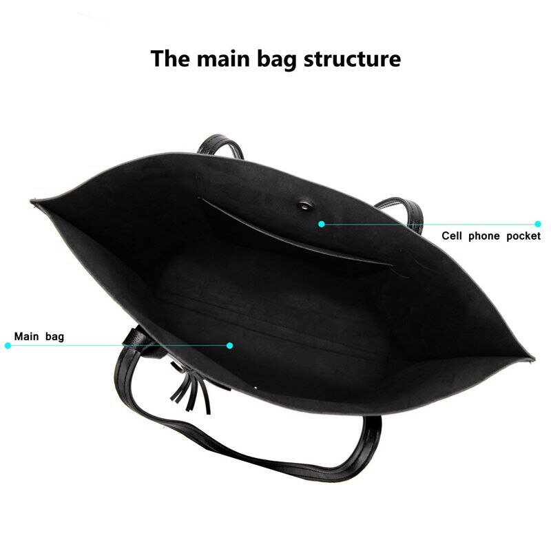 Grote Pu Lederen Vrouw Handtas, Tote Schoudertas Crossbody Enkele Schoudertassen