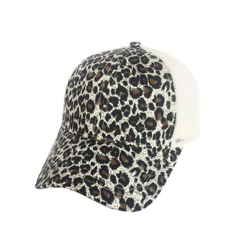 dla obu płci na wolnym powietrzu lampart grafika z tygrysem anty UV kucyk kapelusz z możliwością regulacji czapka z daszkiem zatrzymaj latającą pluć na lato: żółty lampart Print