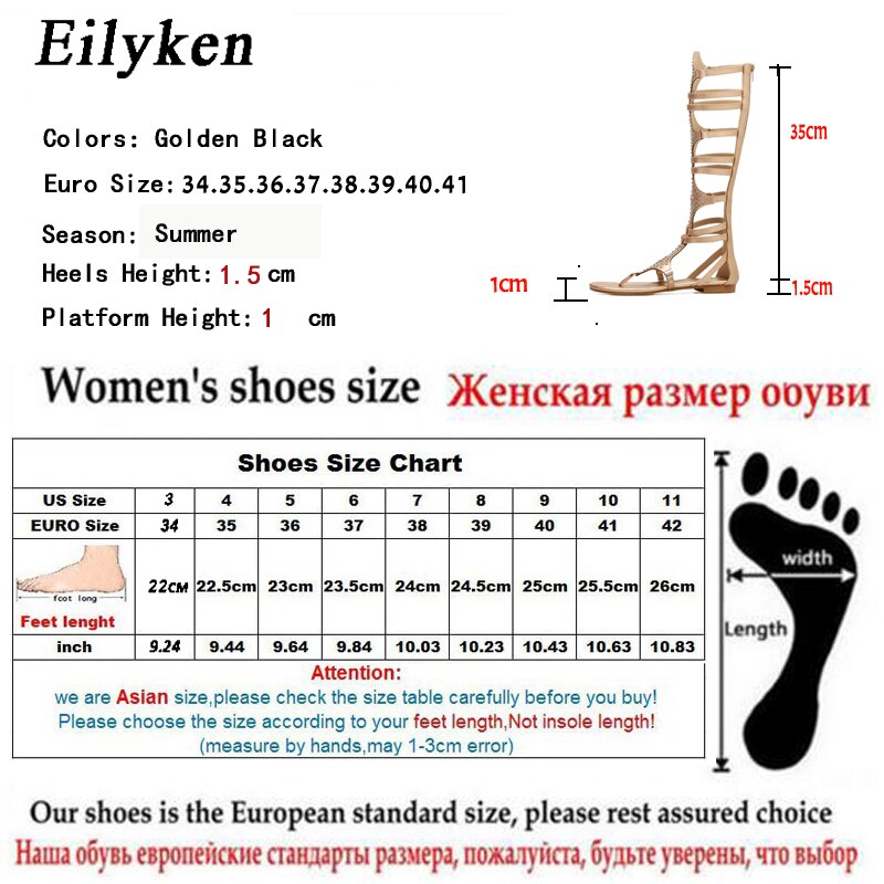 Eilyken-Sandalias romanas de gladiador para mujer, zapatos de cuero con remaches, Punta abierta, flecos, tacón plano, talla 35-40