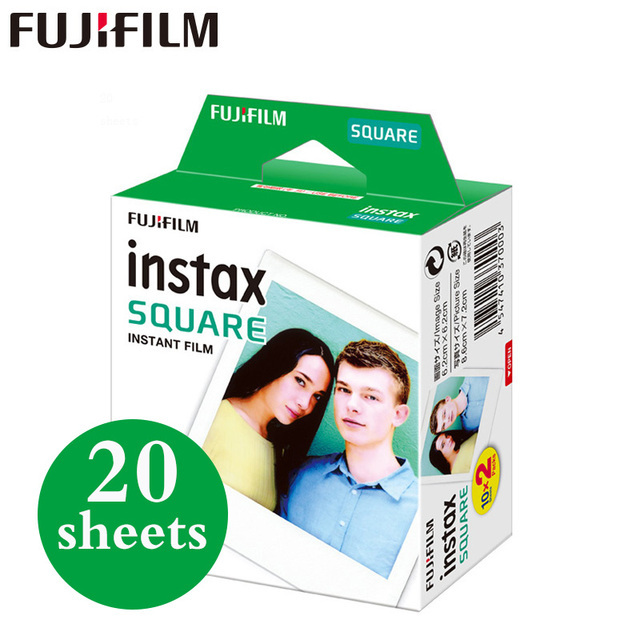 Fujifilm Instax Mini Film carré papier Photo bord noir/blanc 10-50 feuilles pour caméra Instax SQ10 SQ6 SQ20 partager imprimante SP-3