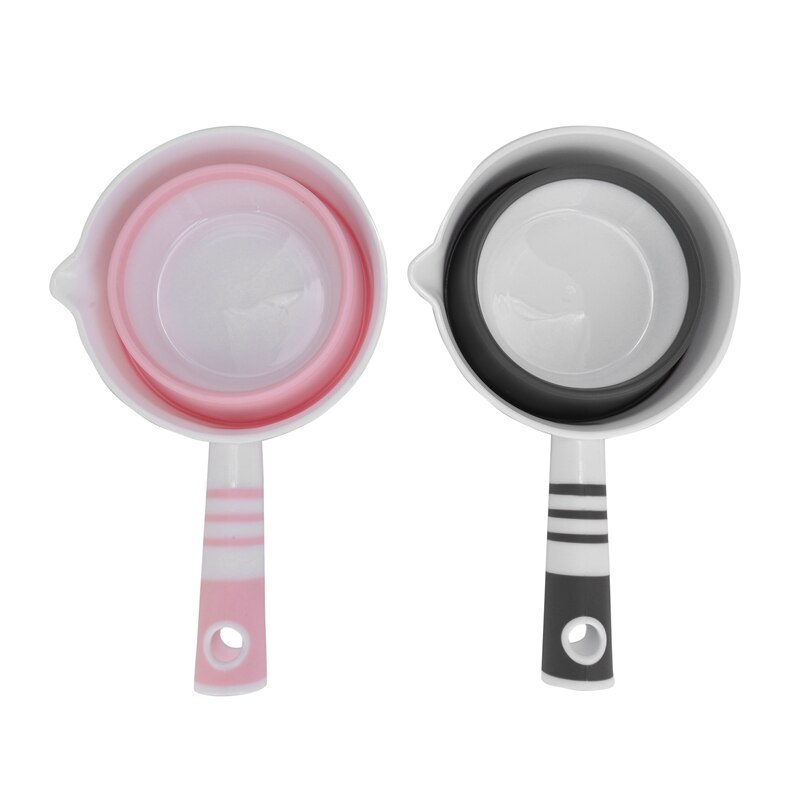 2 Pack Foldable Water Ladle, Collapsible Water Scoop Dipper, Folding Bath Spoon Ladle, Space Saving for Kitchen Bathroom