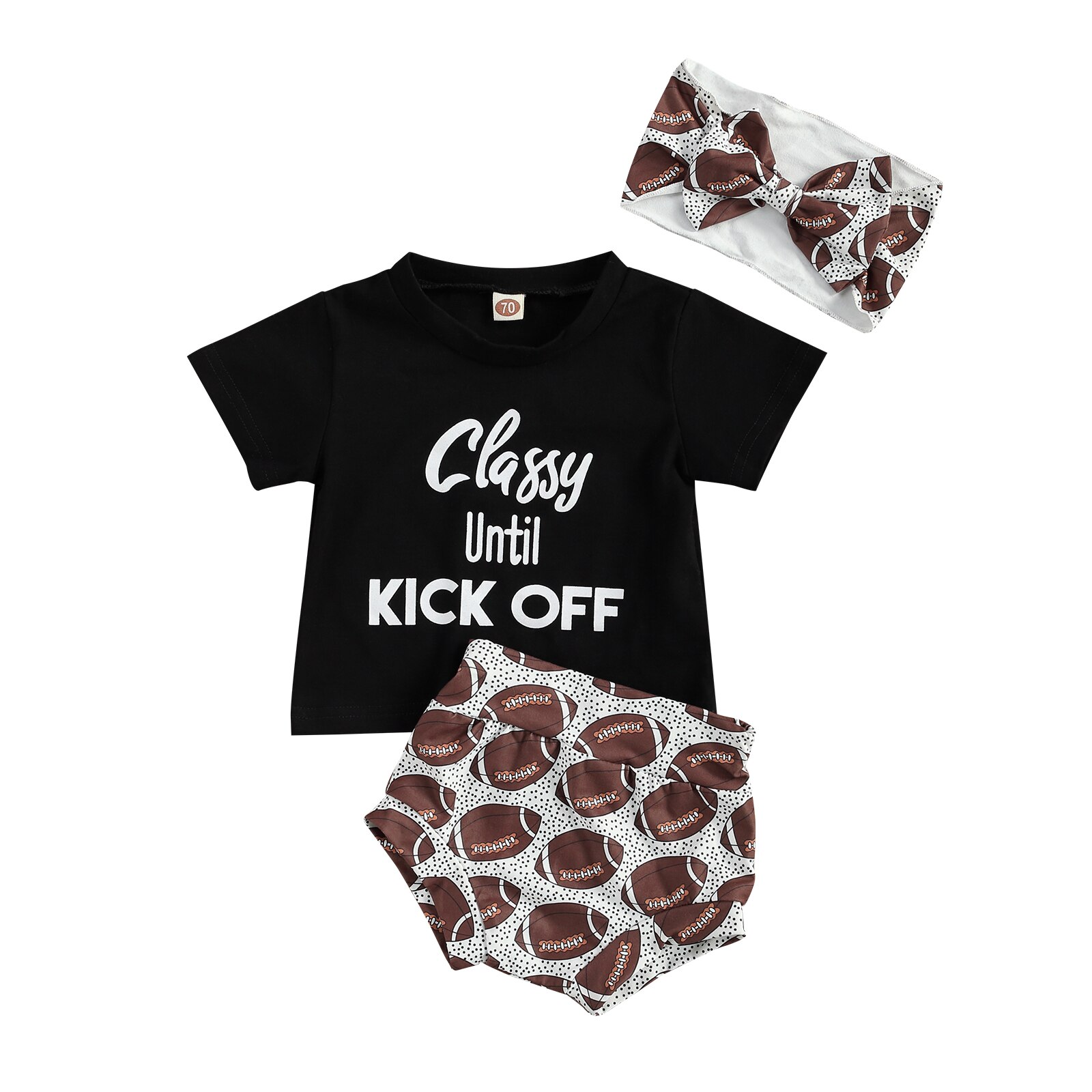 Ensemble de vêtements pour bébés filles et garçons, 3 pièces, pour la saint-valentin, motif en T à manches courtes/Short en peau de serpent: A / 6M