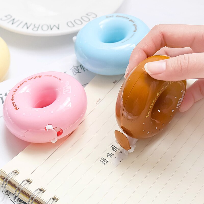 5mm * 8m Nette Krapfen Korrektur Band Macaron Korrektur Band Süssigkeit Farbe Körper Tagebuch Schreibwaren Korrektor Schule liefert