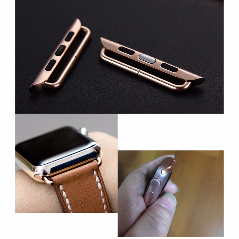 Adapter Voor Apple Watch Band 44Mm 38Mm 42Mm 40Mm Iwatch Band Serie 6 Se 5 4 3 2 Metalen Rvs Connector &amp; Tool