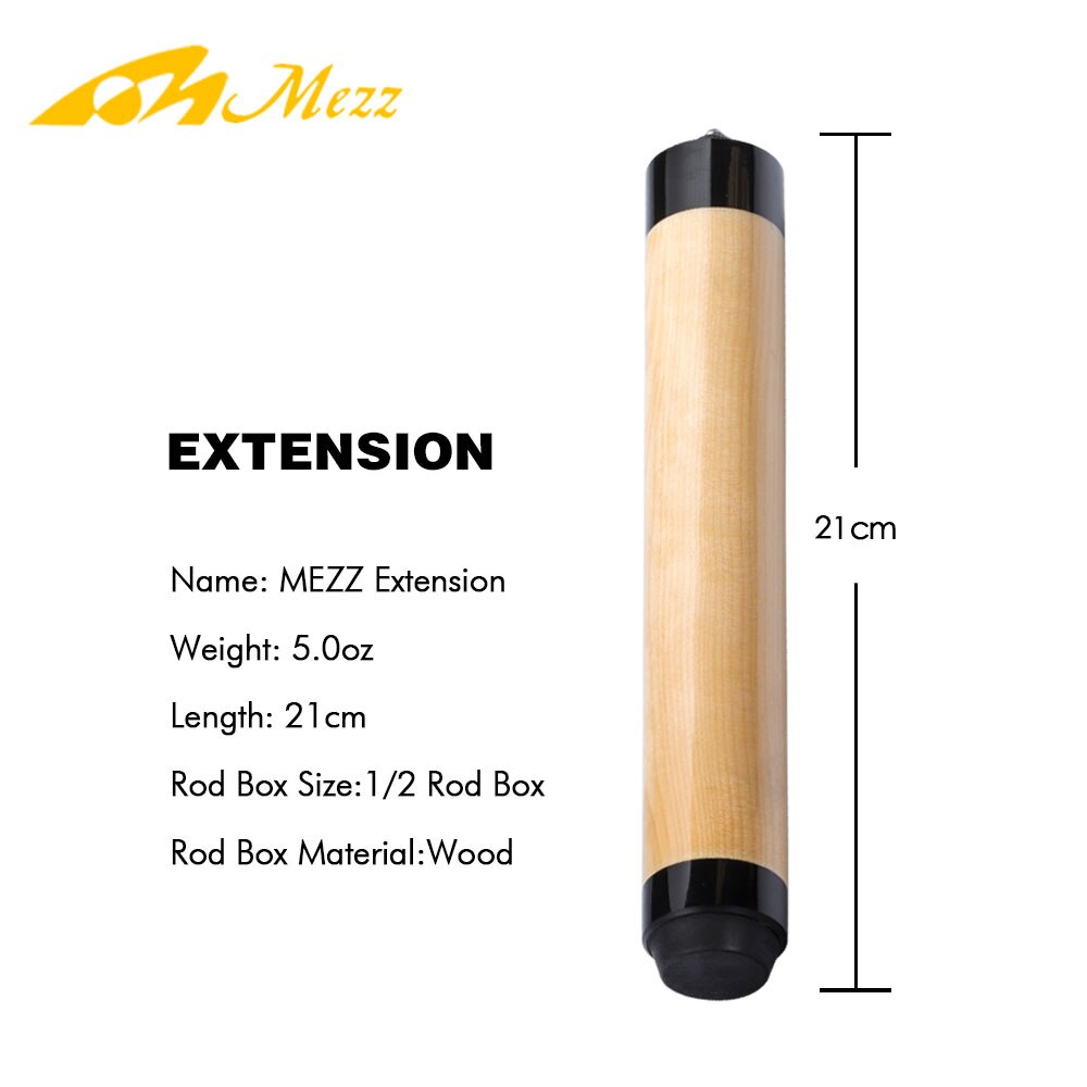 MEZZ-Extensión de tacos de billar hechos a mano, 5,0 OZ, 21cm, , , accesorios para MEZZ