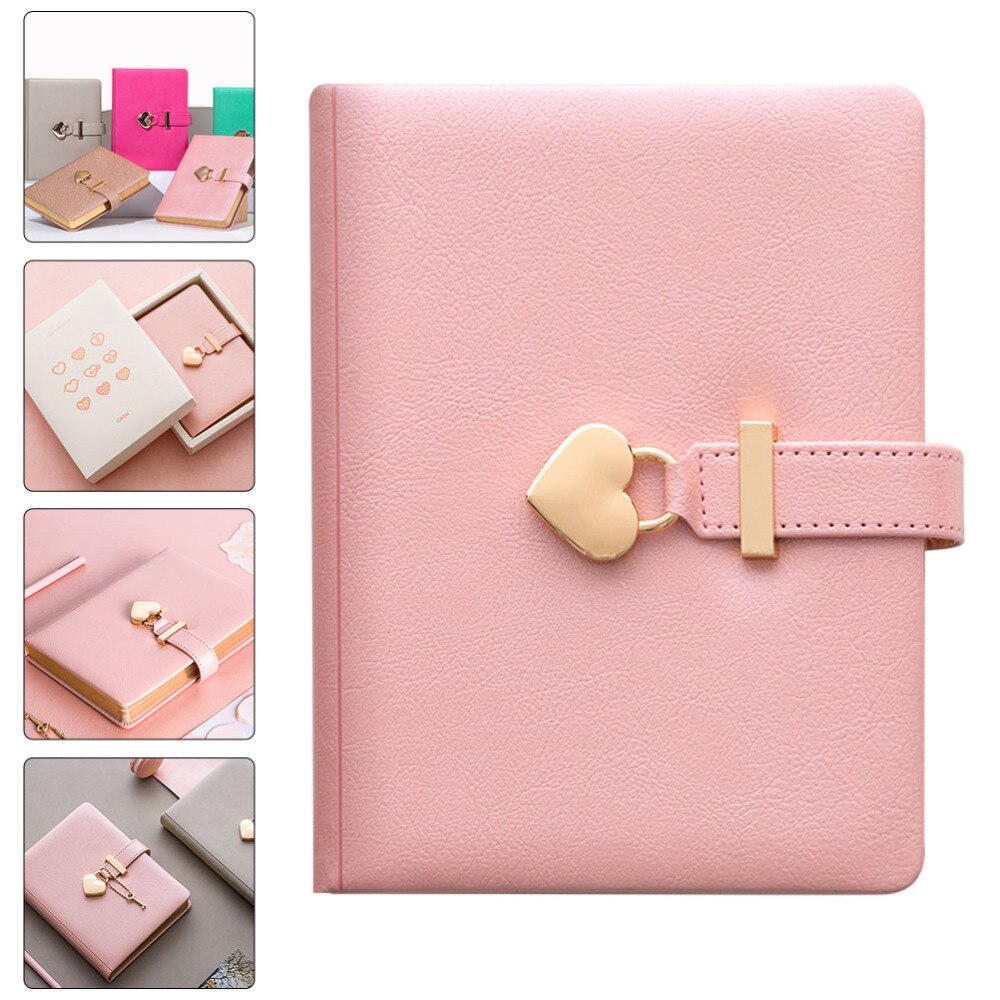 Students Notepad Diary Book Writing Notebook Journal Book with Lock