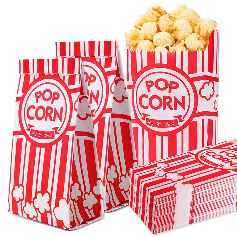10 stk. papir popcornposer snack mademballage beholder bryllup fødselsdagsfest popcornmaskine tilbehør forsyninger filmaftener