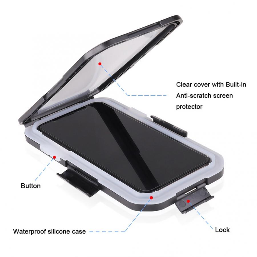 Motorcykel cykel telefonholder stativ beslag taske vandtæt ipx 8 cykeltelefon taske rack til iphone 6s/7/8 plus samsung  s8/s9