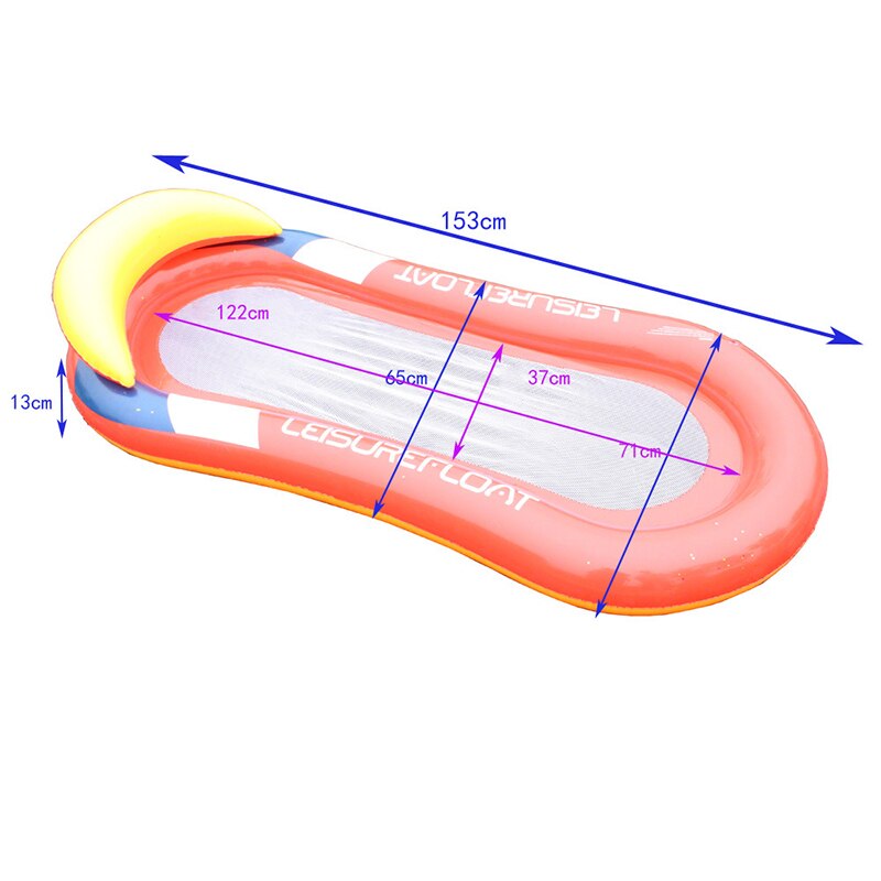 Opvouwbare Ligstoel Pvc Drijvende Bed Met Schaduw Werpen Voor Outdoor Water Zwevende Bed Volwassen Rugleuning Pneumatische Float