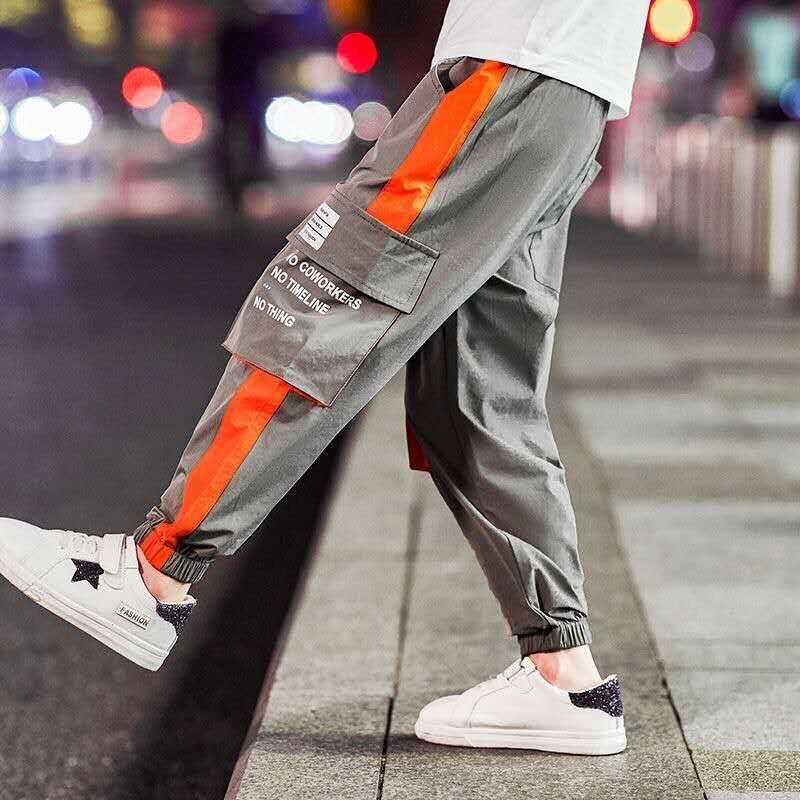 Everyin drenge bukser store drenge børne cargo bukser afslappede multi-pocket sportsbukser forår efterår teeage børn & #39 ;s lange bukser: Lysegrå / 11-12 år (160cm)
