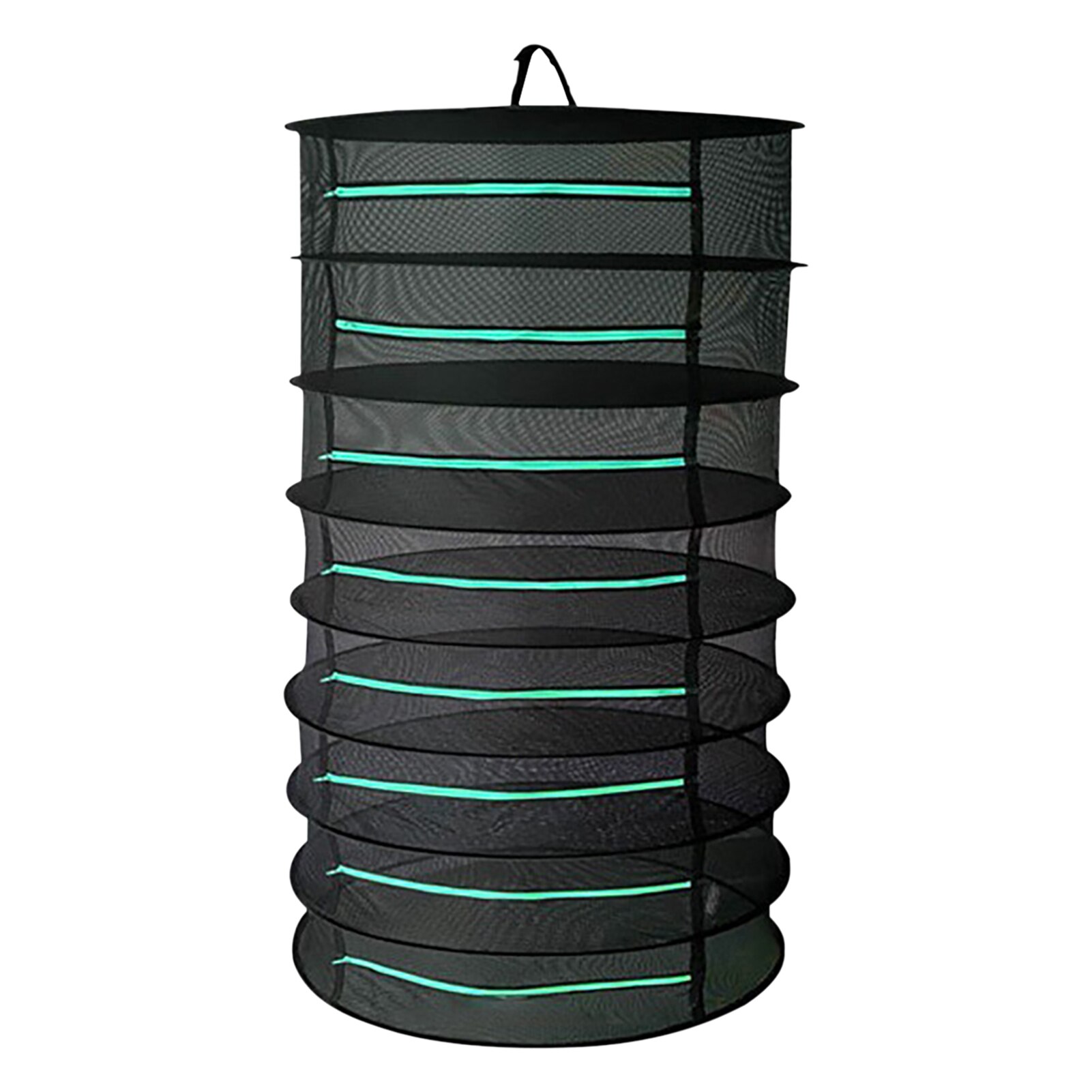 Hanging Mesh Rack Foldable Multi-purpose Plant Drying Net Hanging Basket Dry Rack Bag Mesh Dryer For Herbs Flowers Plants Buds: 8tier