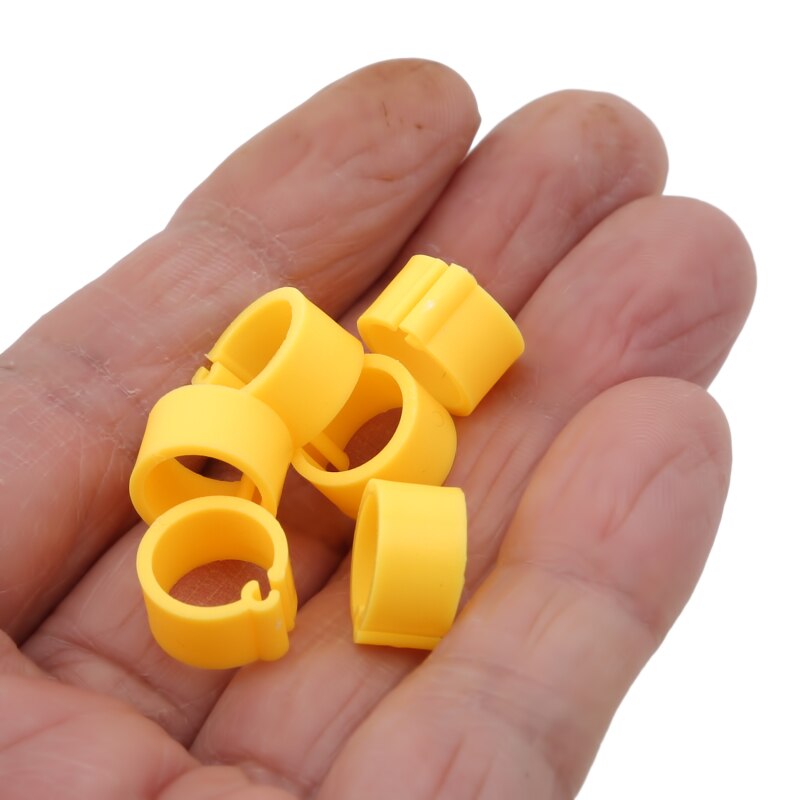 100 Stuks Vogels Voeten Ringen Binnendiameter 8Mm Breedte 7Mm Plastic Clip Ring Duif Duif Kwartel Voet Ring farm Animal Carrier