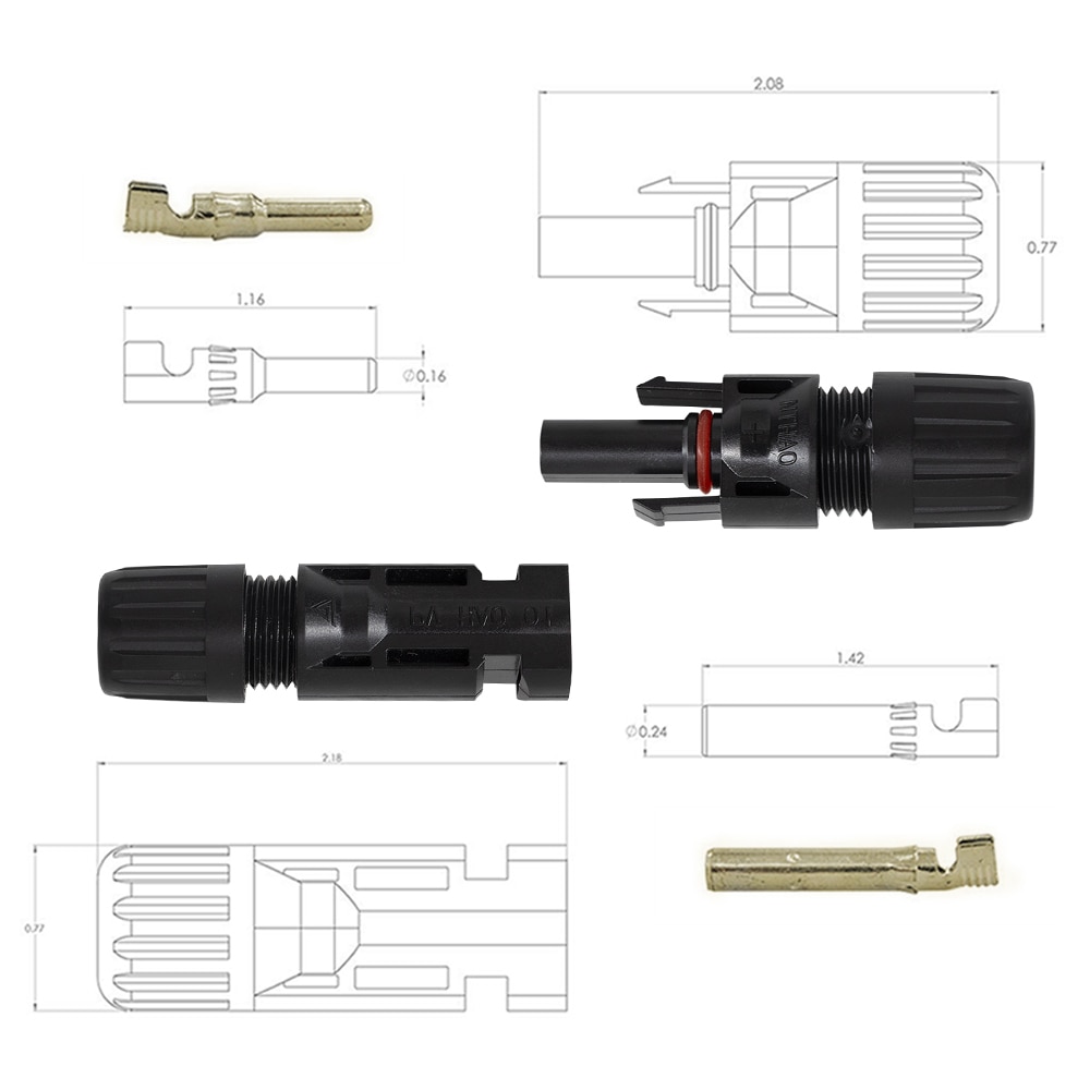 Powmr 20 Pairs Zonnepaneel Connector Mannelijke En Grandado