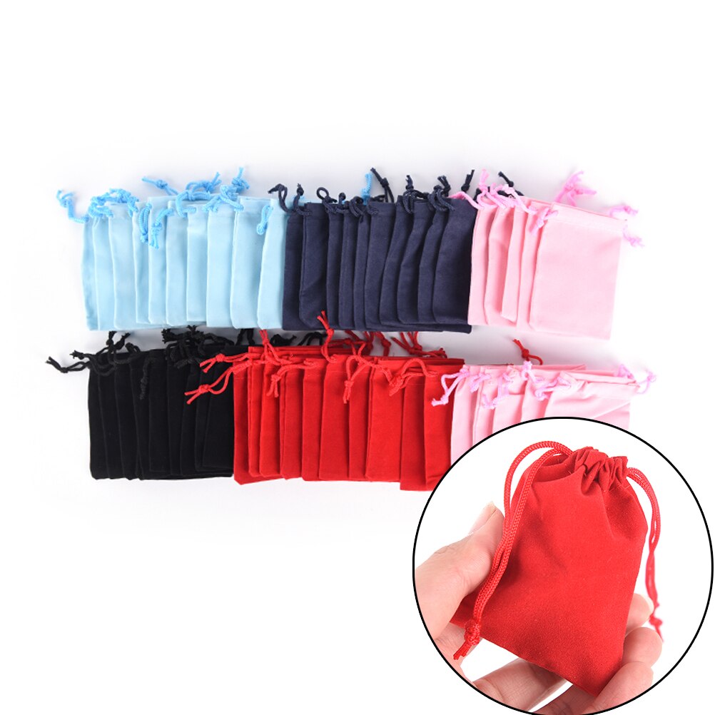 10pcs/lot 7*9cm Jewelry Bag Pouch Bags With Drawstring Jewellery Packaging 10PCs Jewelry Pouches