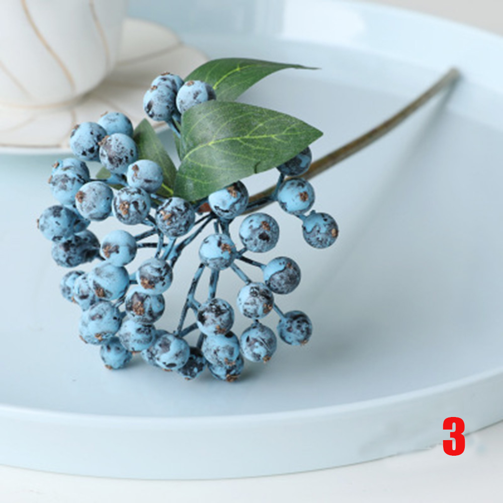 1PC Mini Nep Groene Plant Berry Boeket Kleine Bessen Schuim Fruit Nep Cherry Kunstbloem Feestartikelen Woondecoratie