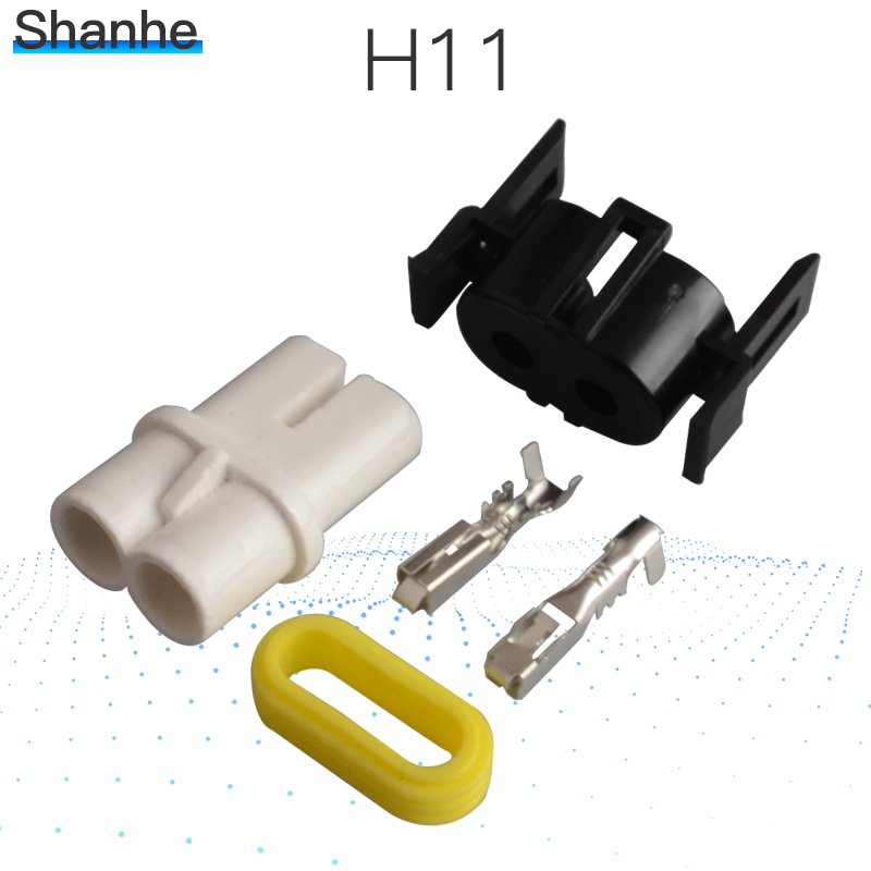 Conector de extensión de Faro de cerámica hembra H1 H4 H7 9005 9006 H11, adaptador de cable de bombilla de lámpara de coche y camión: H11