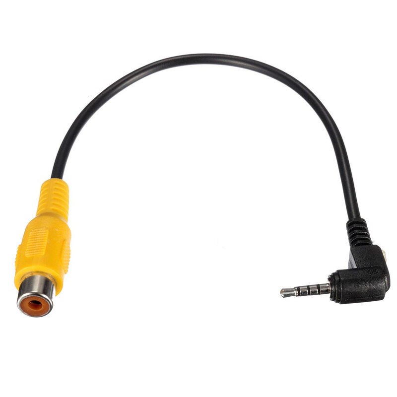 2 st 2.5mm stereo hane till rca hona adapterkabel för bil dvr videokamera gps, etc