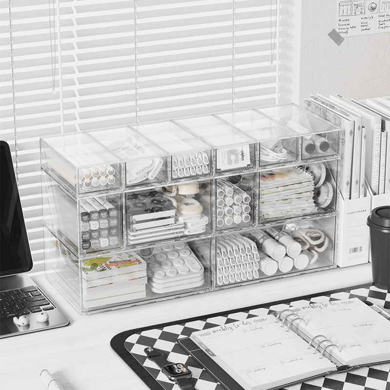 Schreibtisch-Organizer, Schubladentyp, Acryl-Kasten, Schreibwaren-Organizer, Kosmetik-Organizer für machen-hoch-Aufbewahrung, Schreibwaren-Zubehör