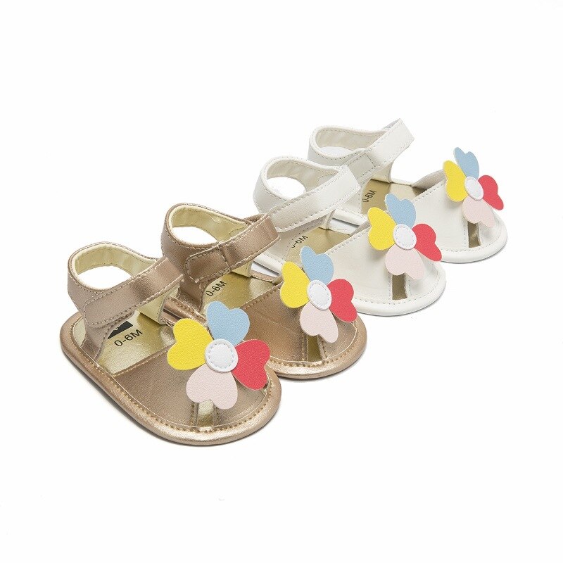 Girls Sandals Flowers Sweet Soft Children's Beach Shoes Kids Summer Floral Sandals Princess Cute
