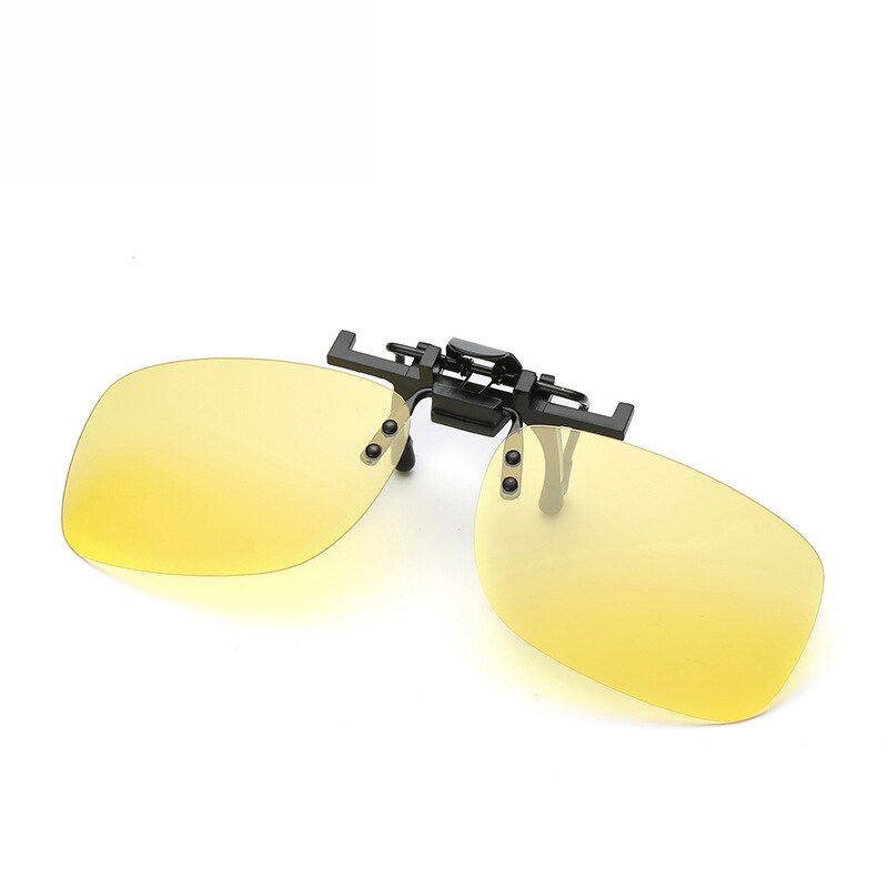 Gepolariseerde Clip Op Flip Up Zonnebril Mannen Vrouwen Shades Clip Op Voor Bijziendheid Bril Rijden Vissen Outdoor Eyewear Bril: Night Vision Yellow