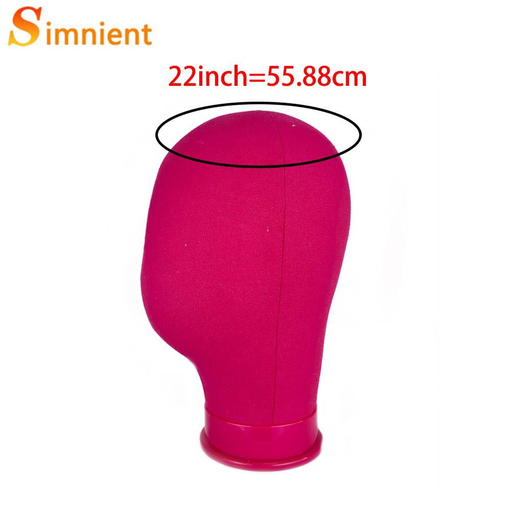 Mannequin Head Wig Stand Canvas Block Head With Adjustable Mannequin Head Tripod For Wigs Making Display Wth Wig Caps T Pins: Peachpuff