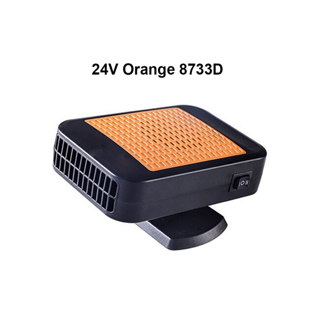 Car Heater 12V 24V Portable Electric Car Heater 2 Speed Heating Fan Windshield Defrosting Fan Car Lighter Demister Defroster: 24v orange