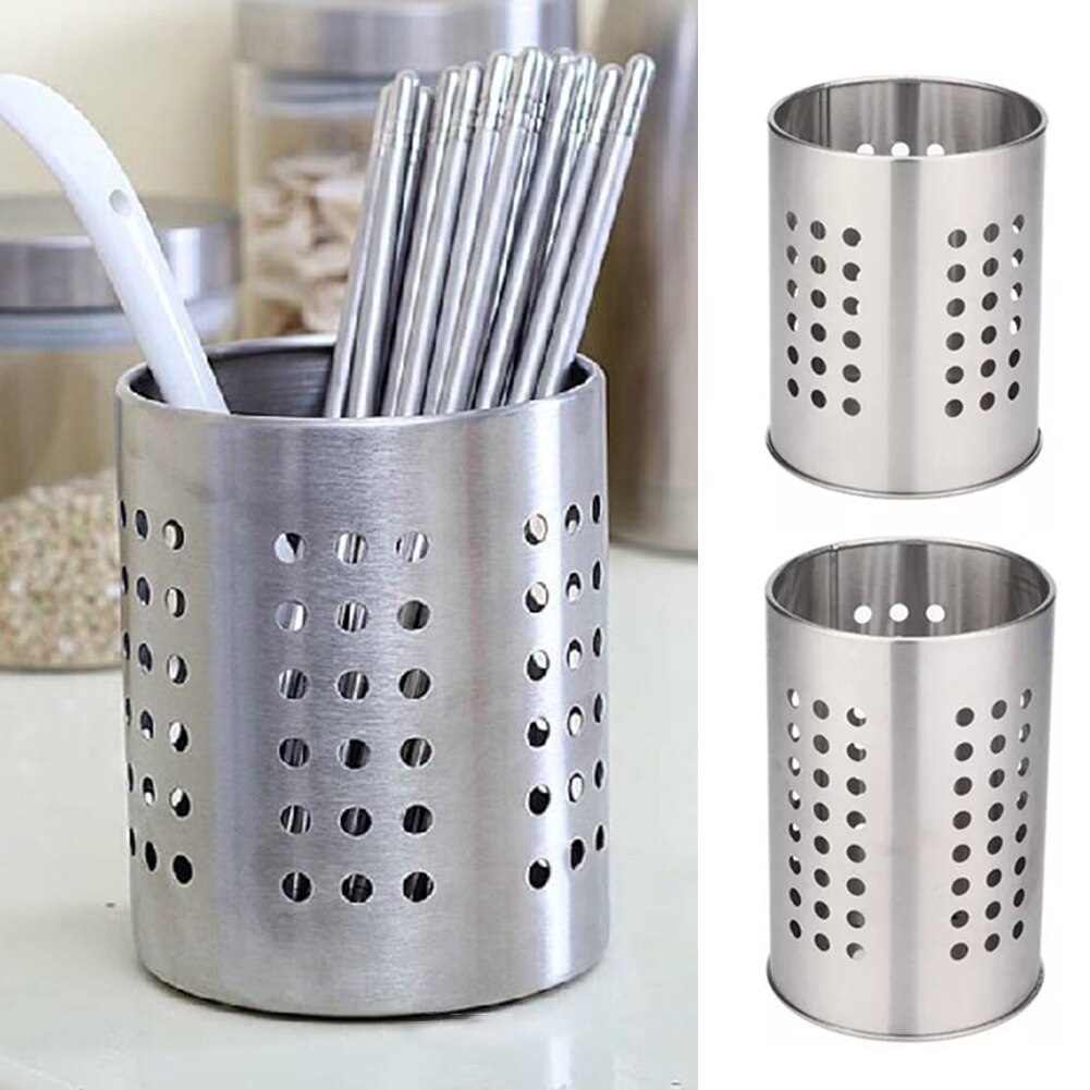 Stainless Steel Cutlery Holder Drainer Storage Spoon Chopsticks Organizer Rack Chopstick Holder Set Rack Organizer Racks