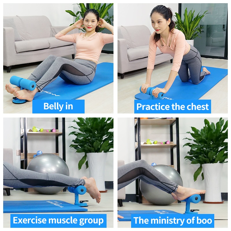 Abdominal free exercise dumbbell bar Adjustable Sit Up Suction Bar Core Workout Assistant Muscle Training Home for Women