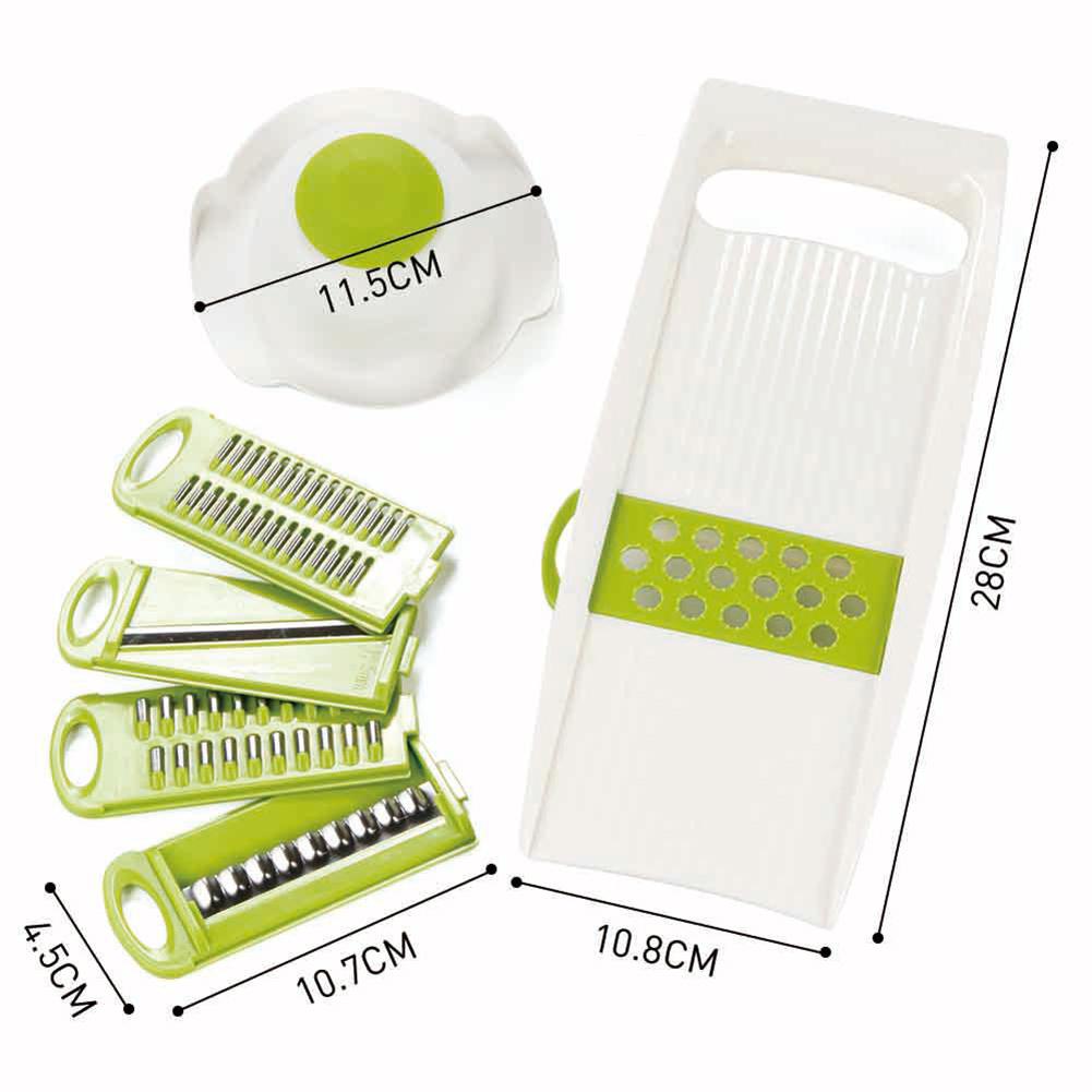 7 Pcs Vegetable Cutter Set Holder Slicer Potato Peeler Carrot Green Grater Shredders Kitchen Accessories Tool Gadget