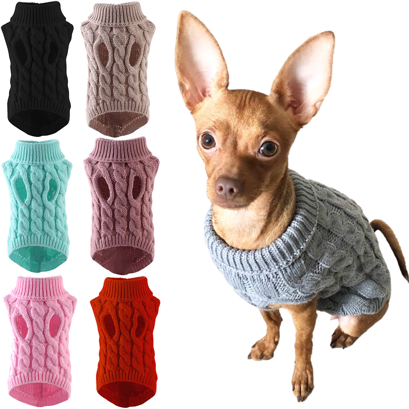 Puppy Hond Truien voor Kleine Middelgrote Honden Katten Kleding Winter Warm Huisdier Coltrui Chihuahua Vest Zachte Yorkie Jas Teddy Jas