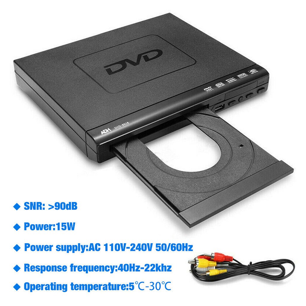 Odtwarzacz DVD HD HDMI ADH CD VCD dysk muzyczny skalowanie ekranu zdalnego USB 1 Cal