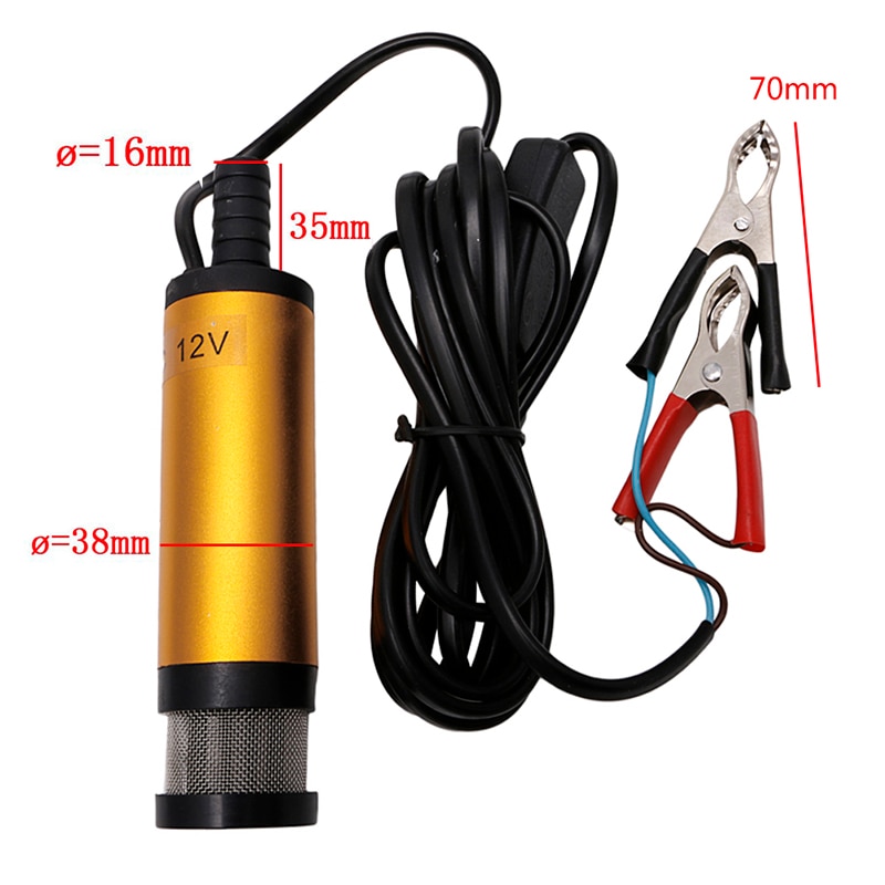The best DC 12V Stainless Steel Submersible Diesel Fuel Water Oil Pump 12L/Min 38mm