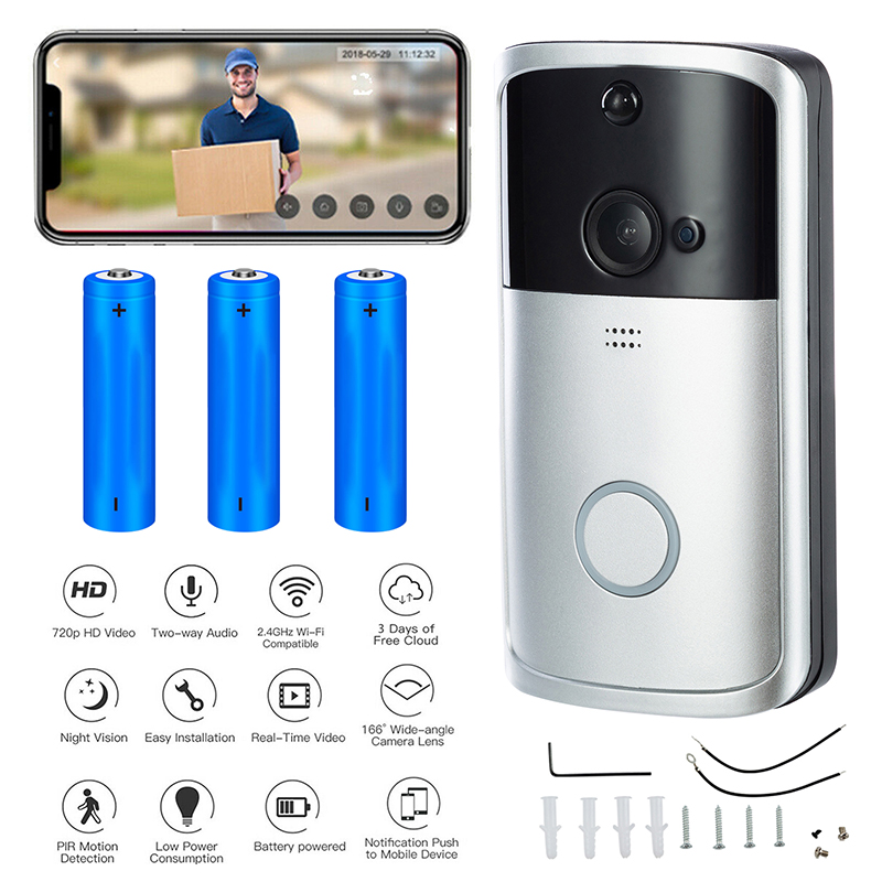 Wireless Welcome Chime Kit Plug-through Smart Doorbell Remote Control Button Door Bell Home Security Accessories