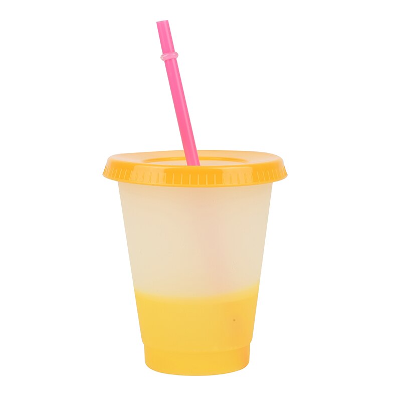 PP Plastic Water Bottle Temperature Color Changing Cold Cup Beautiful Tumblers Color Changing Cold Cups Cold Cup: 02