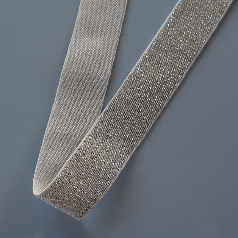 Glitter guld silver elastiska band 10mm 15mm 25mm 40mm elastiska gummiband bälte plagg byxor sömnad spetskanter gör det själv tillbehör