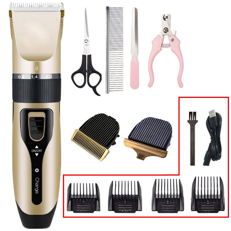 Electric Dog Clipper pet Dog Hair Clipper For Dogs Reachageable Trimmer Haircut Cat Hair Cutting Remover Machine Grooming Kit: WG-E