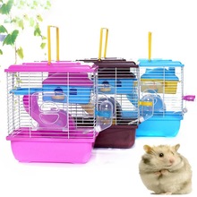 Metermall Huisdier Kooi Hamster Huisje Met Transparant Dakraam Double Layer Huis Voor Hamster Gouden Hamster Huisdier