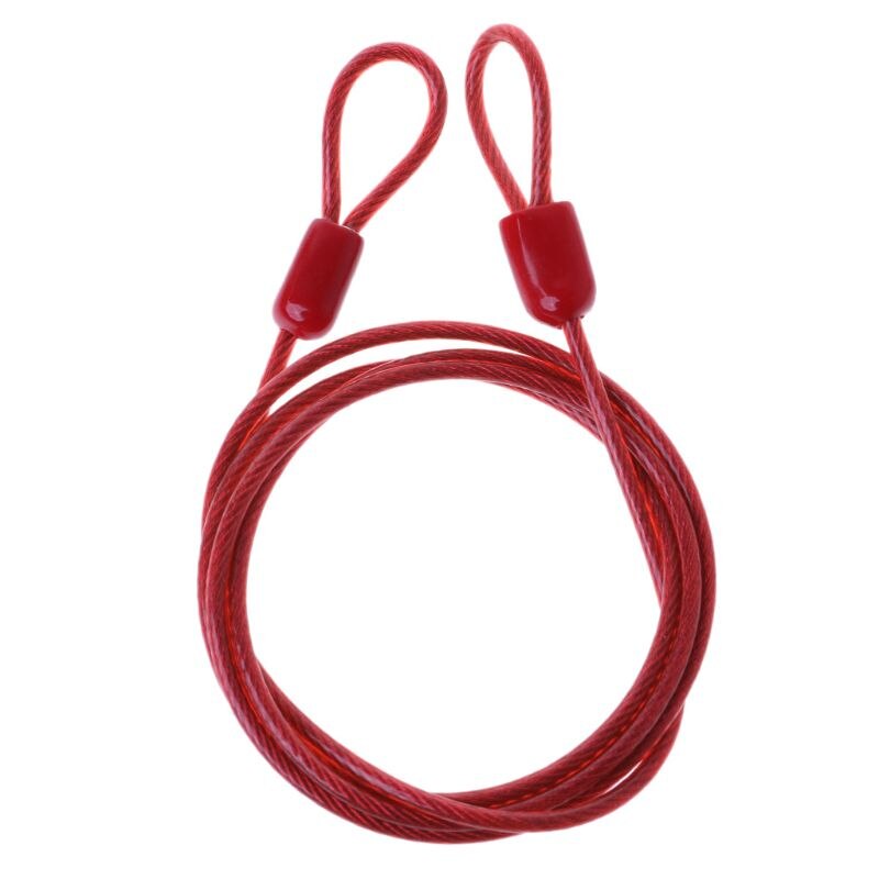 Fietsslot Staaldraad Kabel 1M Veiligheid Lus Cycling Bike Protector Anti Diefstal: Rood