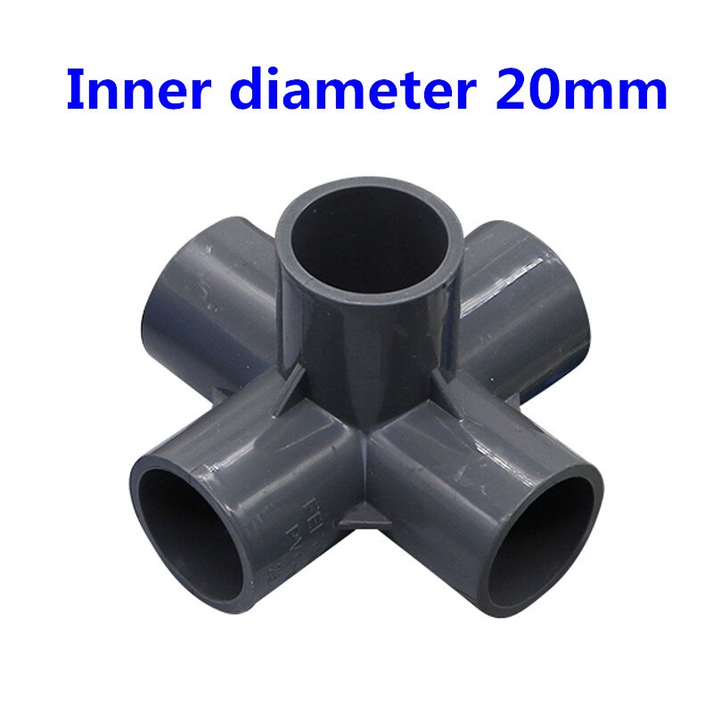 20 Mm 4-Weg 3-Weg 5-Weg Drie-Dimensionale Pvc Connector Tuin Irrigatie Water Connectors aquarium Adapter Fittings: 5-way