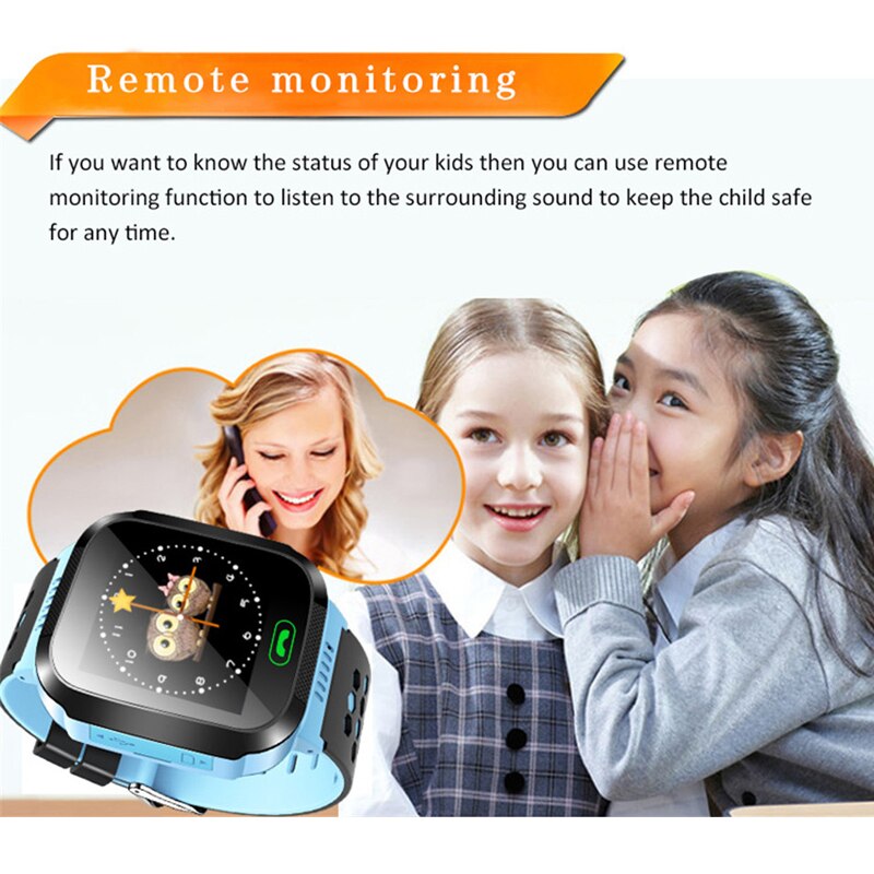 Q02 enfants montre intelligente caméra éclairage enfants regarder écran tactile SOS appel LBS suivi localisateur enfants bébé montre intelligente