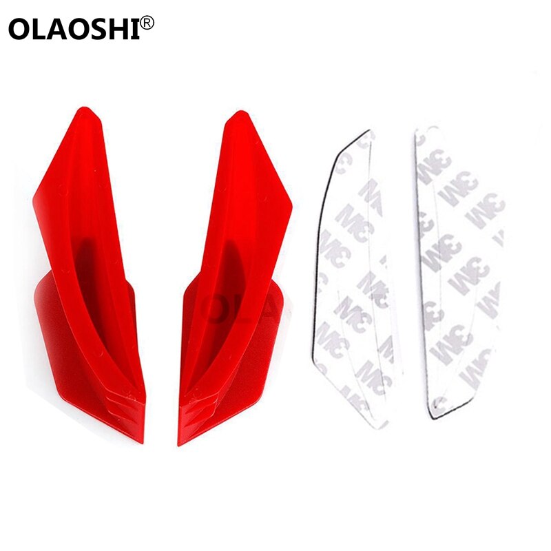 Plastic Motor Dynamische Winglet Aerodynamische Motorfiets Wing Kit Winglet Kit Voor Motorfietsen: Rood