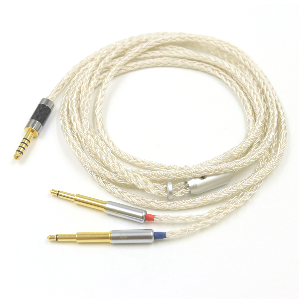 Cable de equilibrio para auriculares, accesorio Chapado en plata de 16 núcleos para Meze 99 Classics NEO NOIR, XLR/3,5/4,4mm, Cable de actualización para auriculares