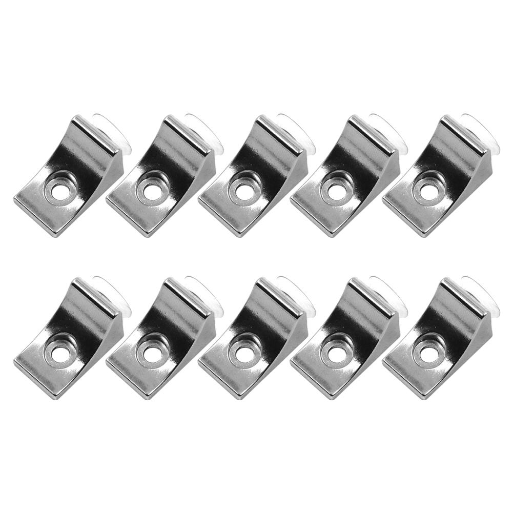 10pcs Right Angle Glass Shelf Suction Cup Fixing Support Clip Bracket Clamp For Cupboard Glass Bracket Supporter Holder