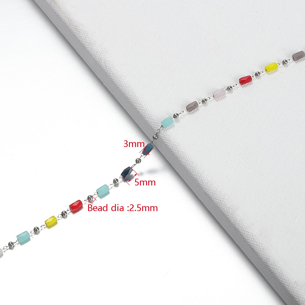 1Meter Kleurrijke Ketting Ster Gouden Ketting Rvs Enamel Ketting Accessoires Voor Sieraden Maken Componenten Diy Ketting: Beaded Chain