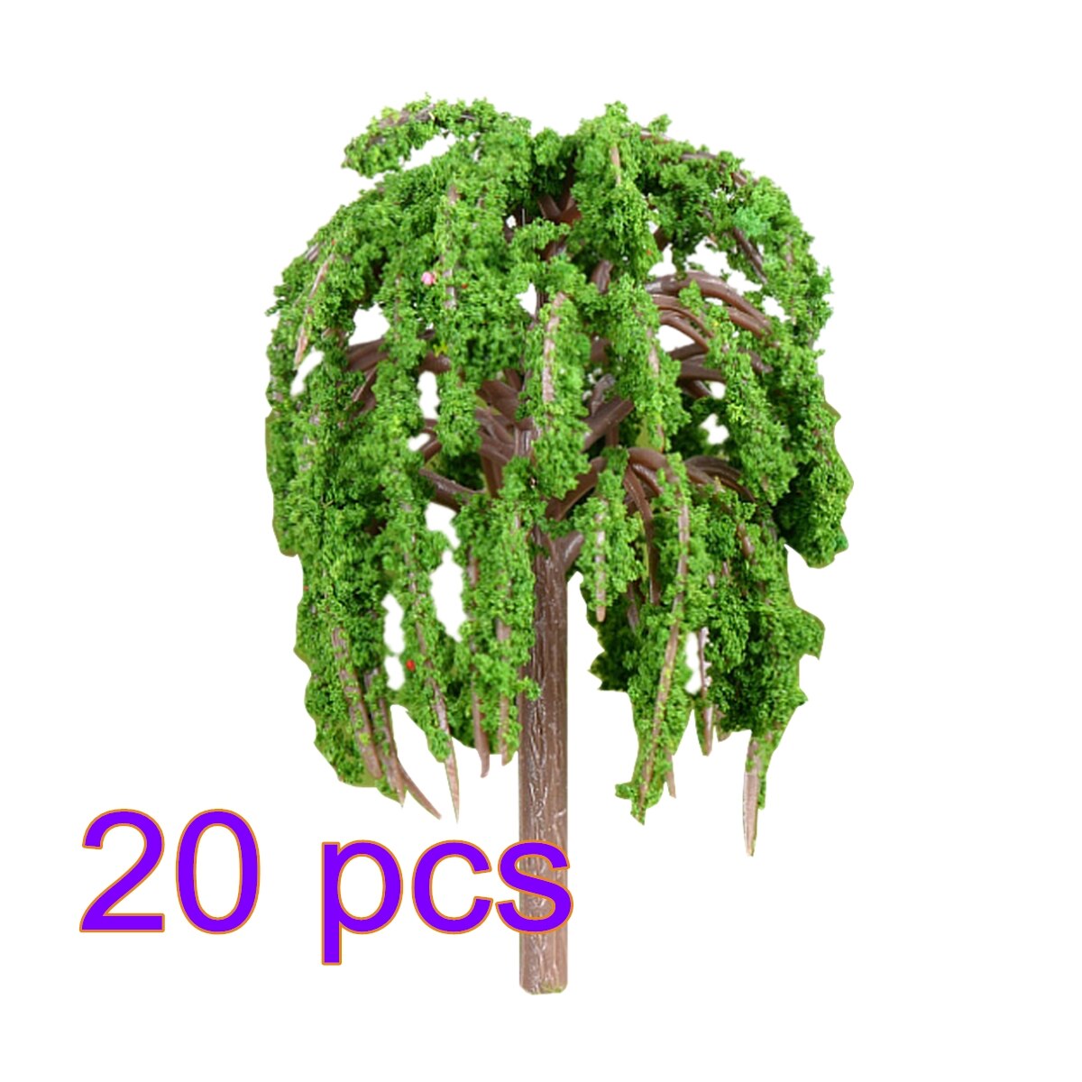 Alberi Modello - 20 Pz - 5.3cm / 6.6cm - Scala HO 1:85 - Paesaggio Diorama: 20 pz 6.6cm