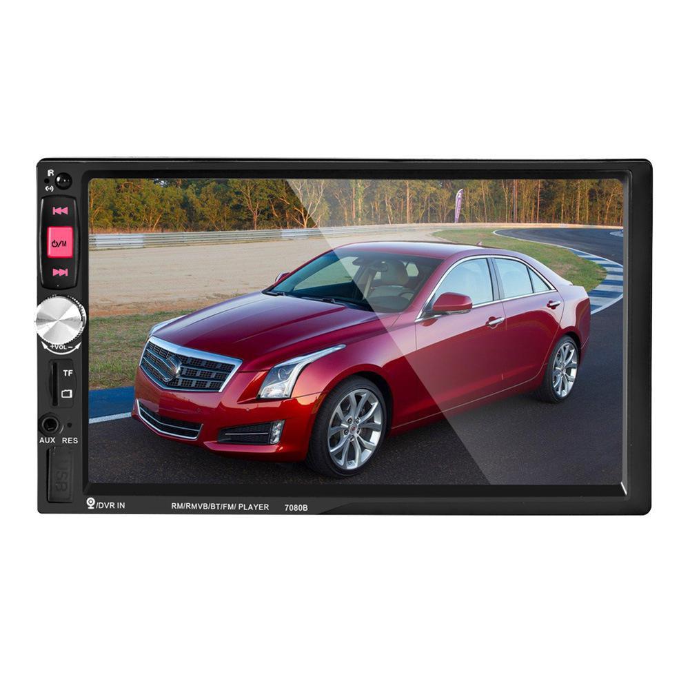 Autoradiosoitin kaksoiskara auto  mp5 soitin hd kosketusnäyttö  mp5 bluetooth musiikki yyd -7080b 7 '' lcd kosketusnäyttö auto